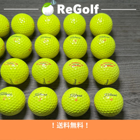 【中古】 ロストボール タイトリスト Trufeel トゥルーフィール イエロー 年式混合 20球 Aランク ゴルフボール リゴルフ
