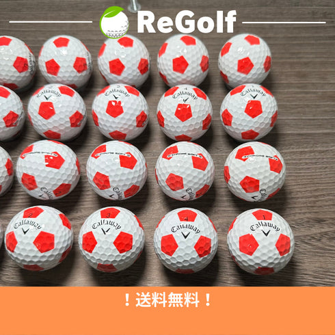 【中古】 ロストボール キャロウェイ クロムソフト TRUVIS レッド 20球 Aランク ゴルフボール リゴルフ