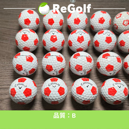 【中古】 ロストボール キャロウェイ クロムソフト TRUVIS レッド 年式混合 20球 Bランク ゴルフボール リゴルフ