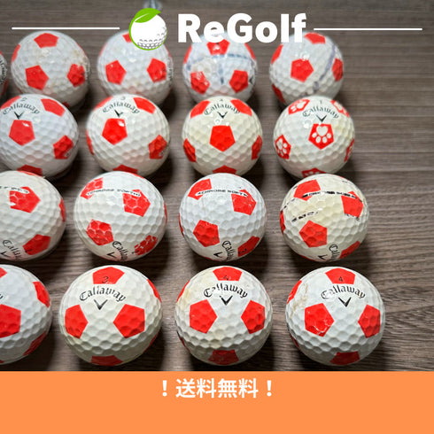 【中古】 ロストボール キャロウェイ クロムソフト TRUVIS レッド 年式混合 20球 ぉ試ランク ゴルフボール リゴルフ