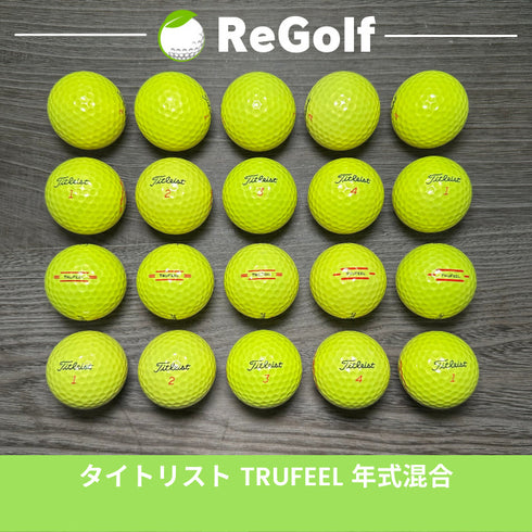 【中古】 ロストボール タイトリスト Trufeel トゥルーフィール イエロー 年式混合 20球 Bランク ゴルフボール リゴルフ
