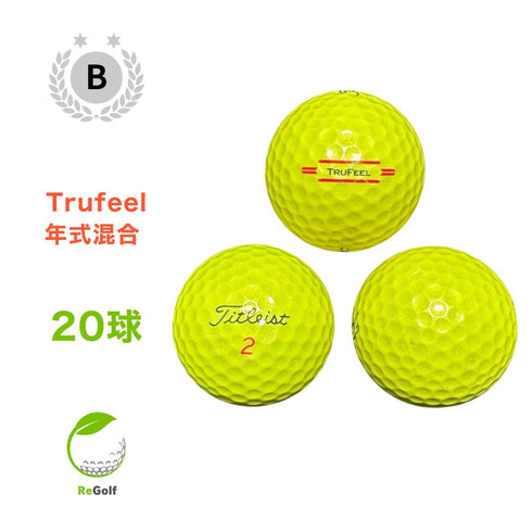 【中古】 ロストボール タイトリスト Trufeel トゥルーフィール イエロー 年式混合 20球 Bランク ゴルフボール リゴルフ