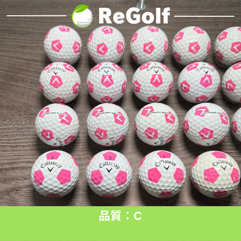 【中古】 ロストボール キャロウェイ クロムソフト TRUVIS ピンク 20球 Cランク ゴルフボール リゴルフ