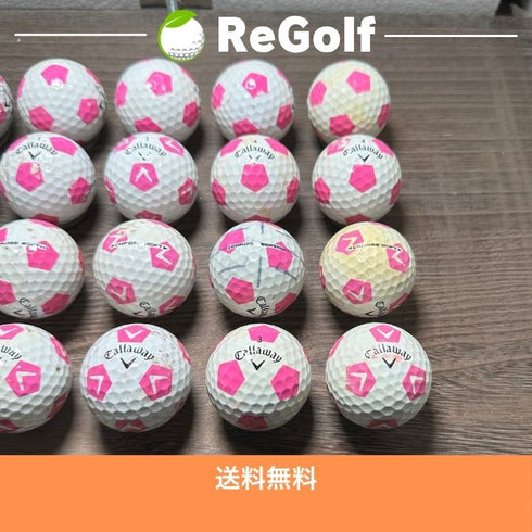 ロストボール キャロウェイ クロムソフト TRUVIS ピンク 20球 ぉ試ランク ゴルフボール