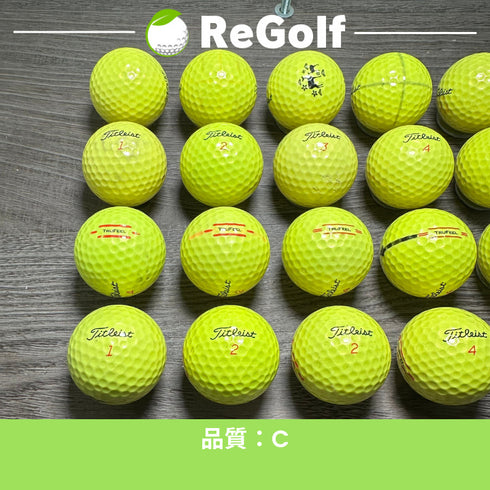 【中古】 ロストボール タイトリスト Trufeel トゥルーフィール イエロー 年式混合 20球 Cランク ゴルフボール リゴルフ