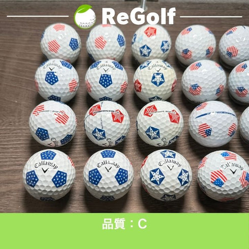 ロストボール キャロウェイ クロムソフト TRUVIS 年式混合 星条旗 20球 ACランク ゴルフボール