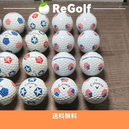 【中古】 ロストボール キャロウェイ クロムソフト TRUVIS 年式混合 星条旗 20球 ACランク ゴルフボール リゴルフ