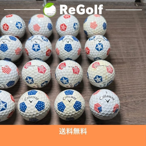 【中古】 ロストボール キャロウェイ クロムソフト TRUVIS 年式混合 星条旗 20球 ぉ試ランク ゴルフボール リゴルフ