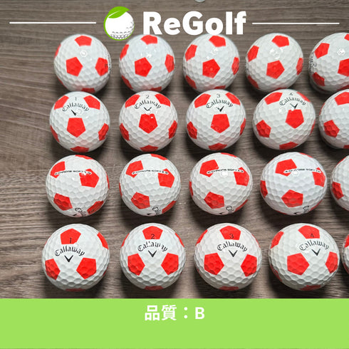 【中古】 ロストボール キャロウェイ クロムソフト X TRUVIS レッド 年式混合 20球 Bランク ゴルフボール リゴルフ