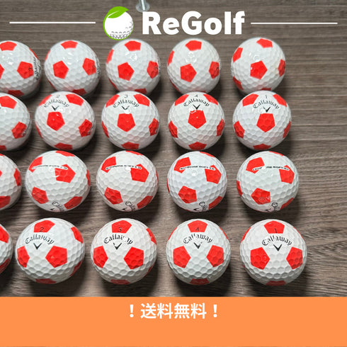 【中古】 ロストボール キャロウェイ クロムソフト X TRUVIS レッド 年式混合 20球 Bランク ゴルフボール リゴルフ
