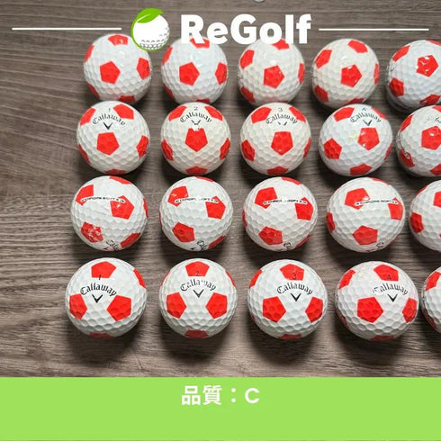 【中古】 ロストボール キャロウェイ クロムソフト X TRUVIS レッド 年式混合 20球 Cランク ゴルフボール リゴルフ