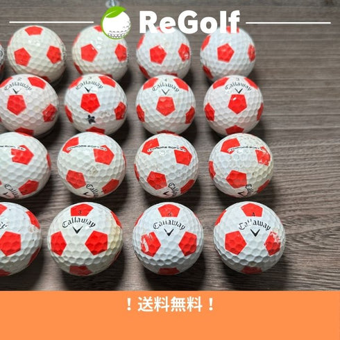 【中古】 ロストボール キャロウェイ クロムソフト X TRUVIS レッド 年式混合 20球 ぉ試ランク ゴルフボール リゴルフ