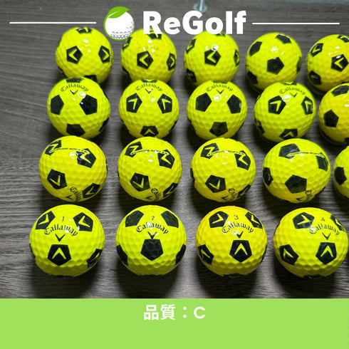 【中古】 ロストボール キャロウェイ クロムソフト X TRUVIS イエロー 年式混合 20球 Cランク ゴルフボール リゴルフ
