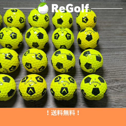 【中古】 ロストボール キャロウェイ クロムソフト X TRUVIS イエロー 年式混合 20球 Cランク ゴルフボール リゴルフ