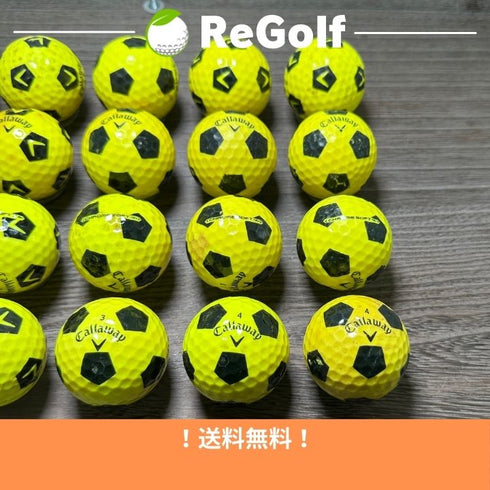 【中古】 ロストボール キャロウェイ クロムソフト X TRUVIS イエロー 年式混合 20球 ぉ試ランク ゴルフボール リゴルフ