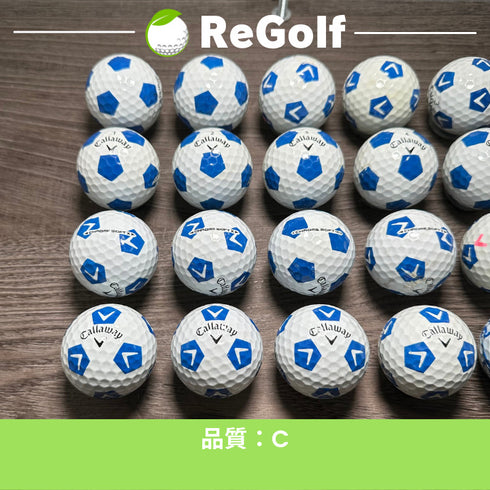 【中古】 ロストボール キャロウェイ クロムソフト X TRUVIS ブルー 20球 Cランク ゴルフボール リゴルフ