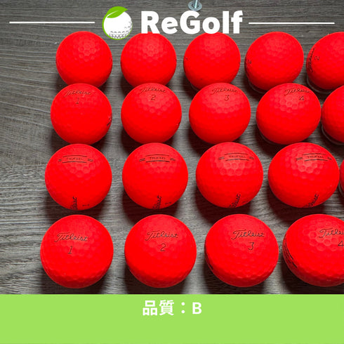 【中古】 ロストボール タイトリスト Trufeel トゥルーフィール マット レッド 年式混合 20球 Bランク ゴルフボール リゴルフ