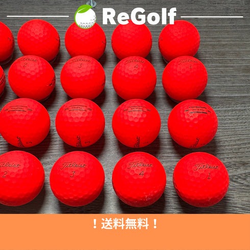 【中古】 ロストボール タイトリスト Trufeel トゥルーフィール マット レッド 年式混合 20球 Bランク ゴルフボール リゴルフ