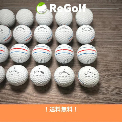【中古】 ロストボール キャロウェイ ERC SOFT トリプルトラック ホワイト 2021年モデル 20球 Aランク ゴルフボール リゴルフ
