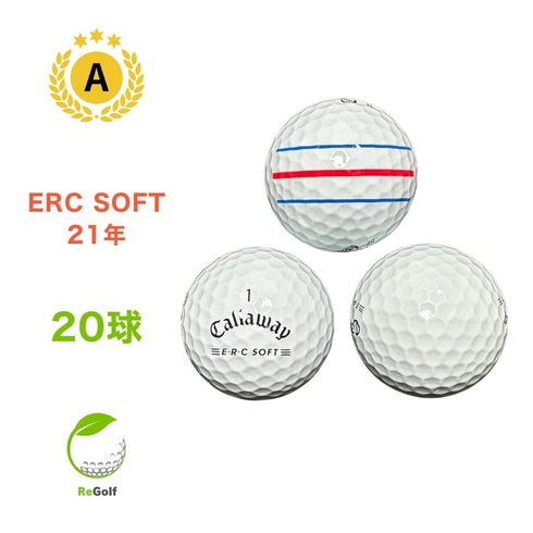 【中古】 ロストボール キャロウェイ ERC SOFT トリプルトラック ホワイト 2021年モデル 20球 Aランク ゴルフボール リゴルフ