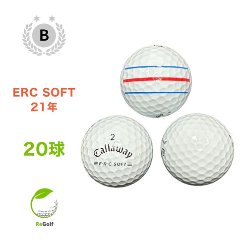 【中古】 ロストボール キャロウェイ ERC SOFT トリプルトラック ホワイト 2021年モデル 20球 Bランク ゴルフボール リゴルフ