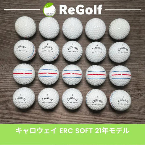 【中古】 ロストボール キャロウェイ ERC SOFT トリプルトラック ホワイト 2021年モデル 20球 Bランク ゴルフボール リゴルフ