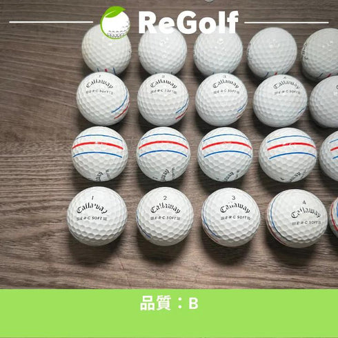 【中古】 ロストボール キャロウェイ ERC SOFT トリプルトラック ホワイト 2021年モデル 20球 Bランク ゴルフボール リゴルフ