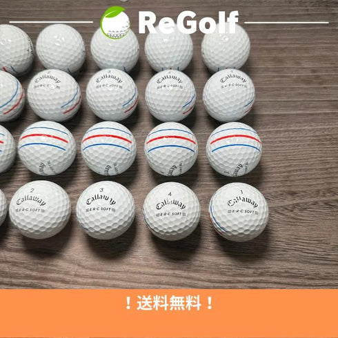 【中古】 ロストボール キャロウェイ ERC SOFT トリプルトラック ホワイト 2021年モデル 20球 Bランク ゴルフボール リゴルフ