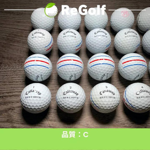 ロストボール キャロウェイ ERC SOFT トリプルトラック ホワイト 2021年モデル 20球 Cランク ゴルフボール
