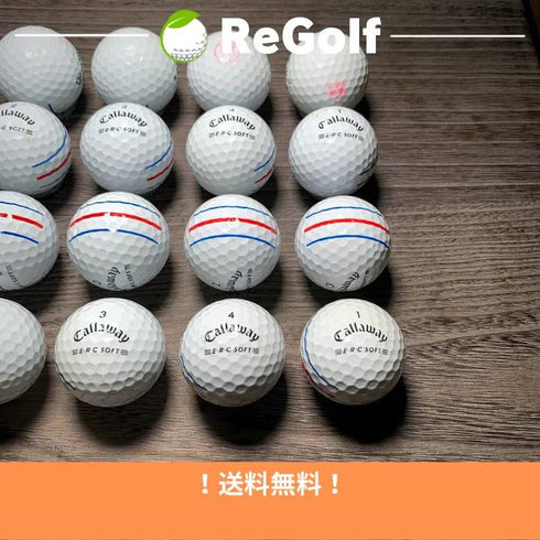 【中古】 ロストボール キャロウェイ ERC SOFT トリプルトラック ホワイト 2021年モデル 20球 Cランク ゴルフボール リゴルフ