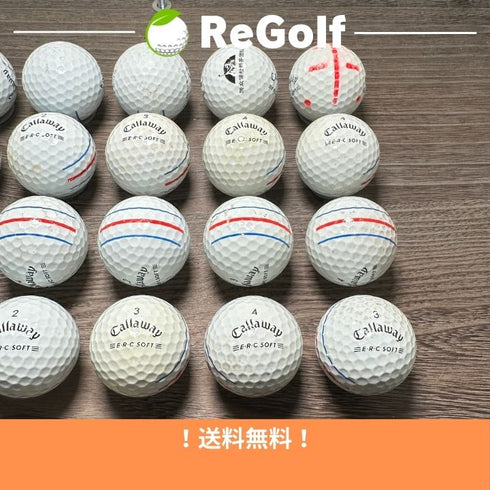 【中古】 ロストボール キャロウェイ ERC SOFT トリプルトラック ホワイト 2021年モデル 20球 ぉ試ランク ゴルフボール リゴルフ