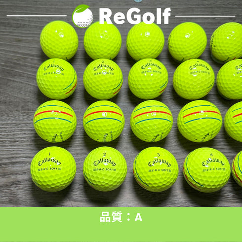 【中古】 ロストボール キャロウェイ ERC SOFT トリプルトラック イエロー 2021年モデル 20球 Aランク ゴルフボール リゴルフ