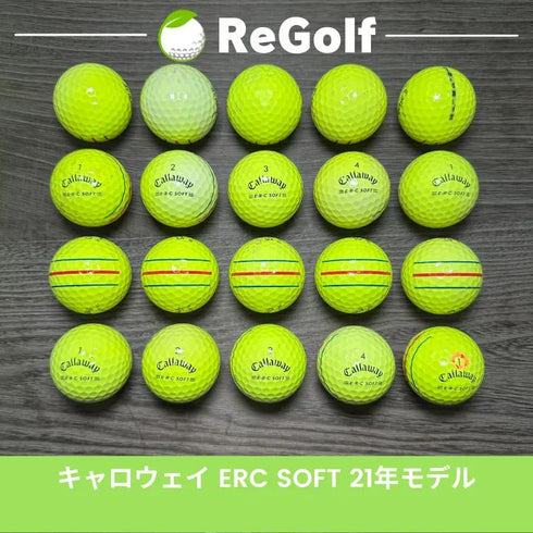 【中古】 ロストボール キャロウェイ ERC SOFT トリプルトラック イエロー 2021年モデル 20球 ぉ試ランク ゴルフボール リゴルフ
