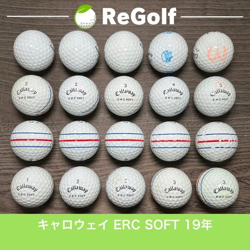 【中古】 ロストボール キャロウェイ ERC SOFT トリプルトラック ホワイト 2019年モデル 20球 ACランク ゴルフボール リゴルフ