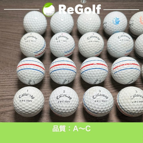 【中古】 ロストボール キャロウェイ ERC SOFT トリプルトラック ホワイト 2019年モデル 20球 ACランク ゴルフボール リゴルフ