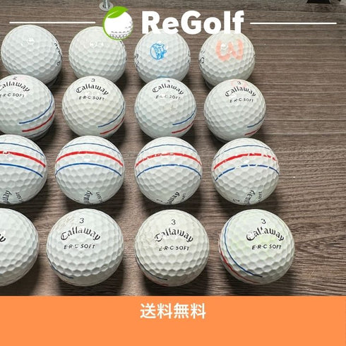 【中古】 ロストボール キャロウェイ ERC SOFT トリプルトラック ホワイト 2019年モデル 20球 ACランク ゴルフボール リゴルフ
