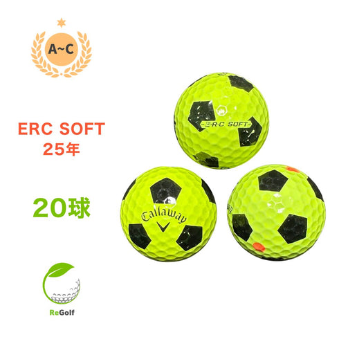 ロストボール キャロウェイ ERC SOFT TRUVIS イエロー 2025年モデル 20球 ACランク ゴルフボール