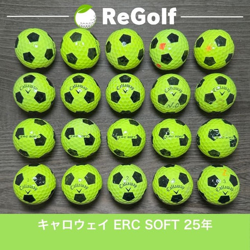 ロストボール キャロウェイ ERC SOFT TRUVIS イエロー 2025年モデル 20球 ACランク ゴルフボール