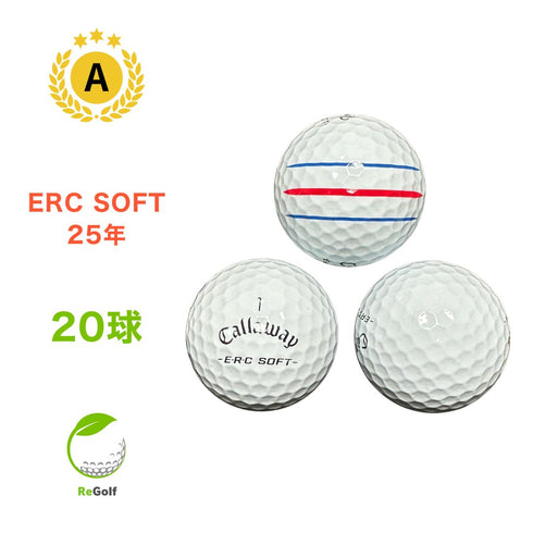 【中古】 ロストボール キャロウェイ ERC SOFT トリプルトラック ホワイト 2025年モデル 20球 Aランク ゴルフボール リゴルフ