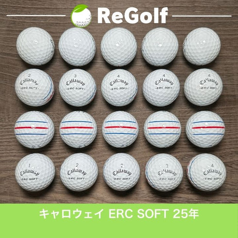 【中古】 ロストボール キャロウェイ ERC SOFT トリプルトラック ホワイト 2025年モデル 20球 Aランク ゴルフボール リゴルフ
