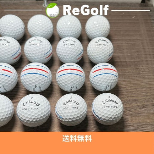 【中古】 ロストボール キャロウェイ ERC SOFT トリプルトラック ホワイト 2025年モデル 20球 Aランク ゴルフボール リゴルフ
