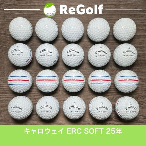 【中古】 ロストボール キャロウェイ ERC SOFT トリプルトラック ホワイト 2025年モデル 20球 Bランク ゴルフボール リゴルフ