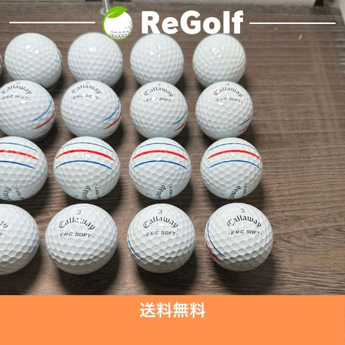 【中古】 ロストボール キャロウェイ ERC SOFT トリプルトラック ホワイト 2025年モデル 20球 Bランク ゴルフボール リゴルフ