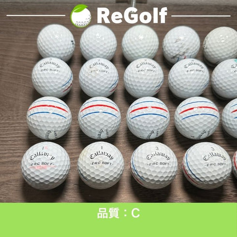 【中古】 ロストボール キャロウェイ ERC SOFT トリプルトラック ホワイト 2025年モデル 20球 Cランク ゴルフボール リゴルフ