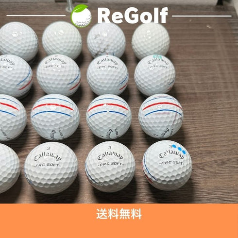 【中古】 ロストボール キャロウェイ ERC SOFT トリプルトラック ホワイト 2025年モデル 20球 Cランク ゴルフボール リゴルフ