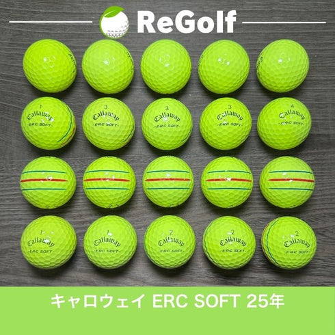 ロストボール キャロウェイ ERC SOFT トリプルトラック イエロー 2025年モデル 20球 Bランク ゴルフボール