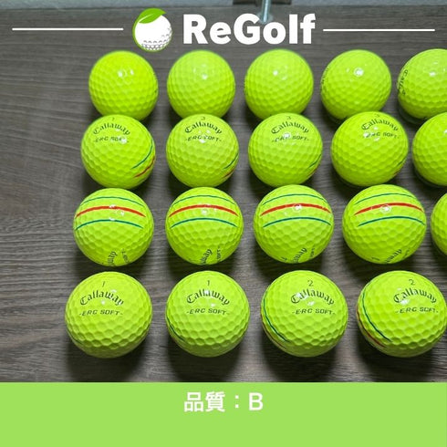 ロストボール キャロウェイ ERC SOFT トリプルトラック イエロー 2025年モデル 20球 Bランク ゴルフボール