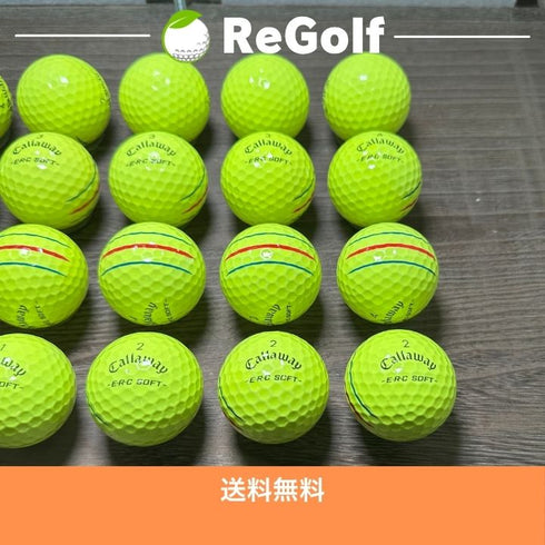 ロストボール キャロウェイ ERC SOFT トリプルトラック イエロー 2025年モデル 20球 Bランク ゴルフボール