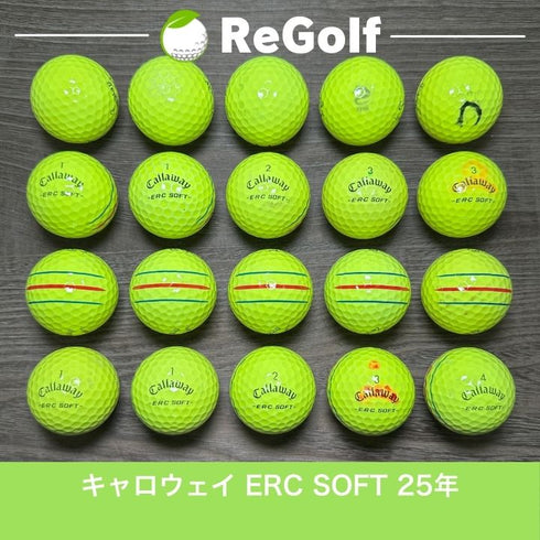 【中古】 ロストボール キャロウェイ ERC SOFT トリプルトラック イエロー 2025年モデル 20球 Cランク ゴルフボール リゴルフ