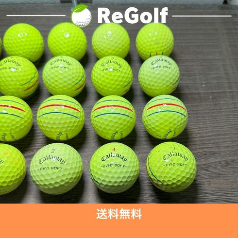 ロストボール キャロウェイ ERC SOFT トリプルトラック イエロー 2025年モデル 20球 ぉ試ランク ゴルフボール